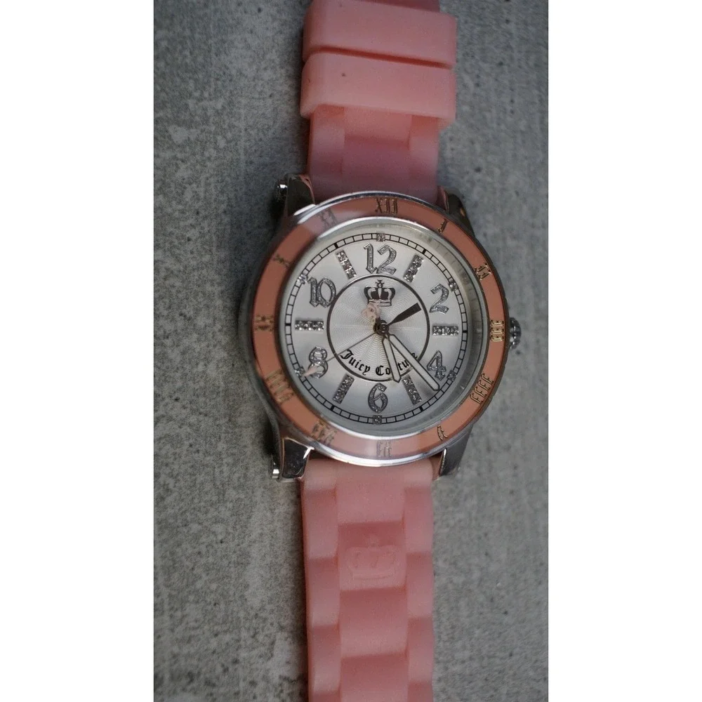 Juicy Couture Womens Pink & Silver Quartz Watch JC.29.3.14.0232 New Battery